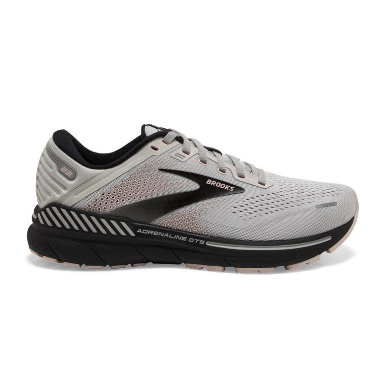 Brooks Adrenaline GTS 22 Supportive Women's Road Running Shoes - Grey/Rose/Black (36907-XPCD)